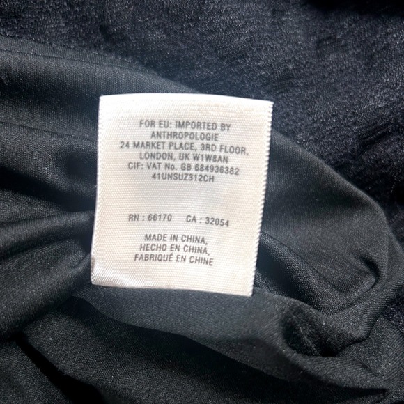 Leifsdottir Anthroplogie Black Sleeveless Fit & Flare Zip Front Dress Size 4 - Picture 11 of 15